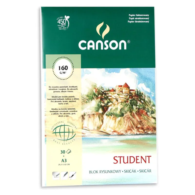 BLOK RYSUNKOWY A3 CANSON FAKTUROWANY 30 KARTEK - Canson
