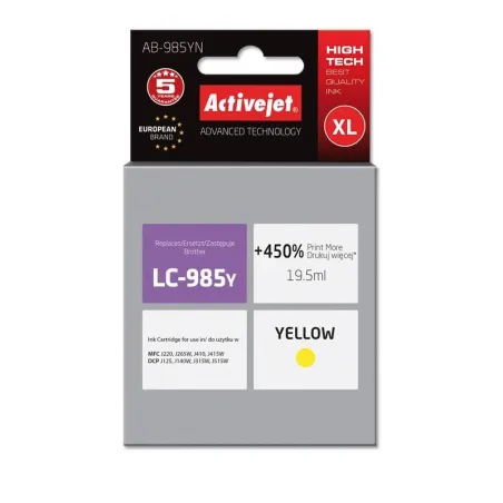 TUSZ ACTIVEJET AB-985Y LC-985Y YELLOW DO DRUKARKI BROTHER - ActiveJet