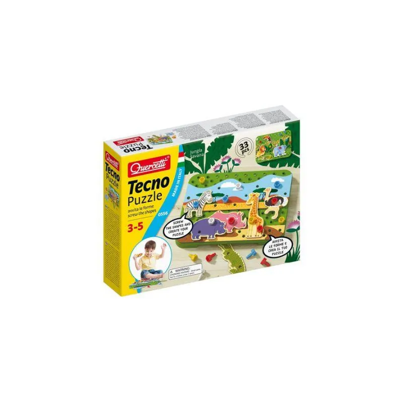 PUZZLE DŻUNGLA SAWANNA 33 ELEMENTY 3+ - Quercetti