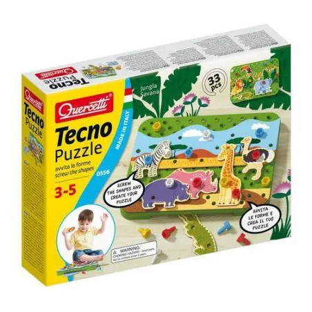 PUZZLE DŻUNGLA SAWANNA 33 ELEMENTY 3+ - Quercetti