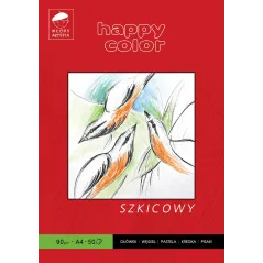 BLOK SZKICOWY A4 MŁODY ARTYSTA 50 KARTEK HAPPY COLOR - GDD