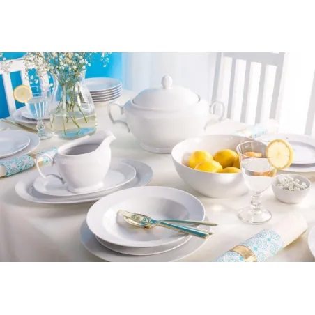 ZESTAW OBIADOWY KLASYKA BIAŁA PORCELANA MARIAPAULA 6/24 - Altom