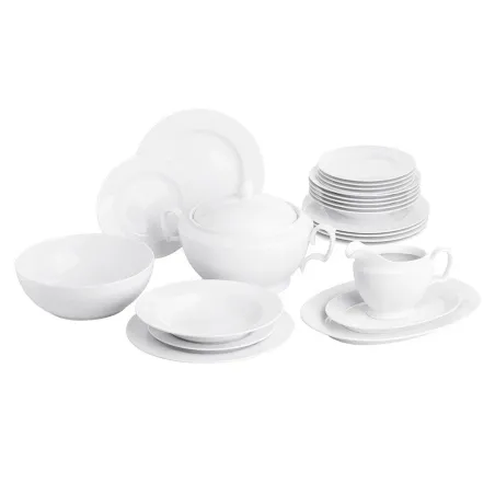 Zestaw Obiadowy Klasyka Biała Porcelana Mariapaula 6/24