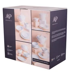 ZESTAW OBIADOWY KLASYKA BIAŁA PORCELANA MARIAPAULA 6/24