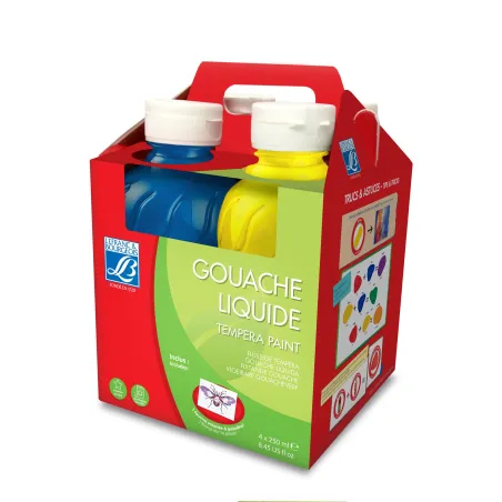FARBY TEMPERA 4 KOLORY 250ML LEFRANC & BOURGEOIS - Lefranc & Bourgeois