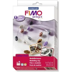 MODELINA FIMO 6 KOLORÓW BIŻUTERIA KOLORY EFEKTOWNE FIMO SOFT