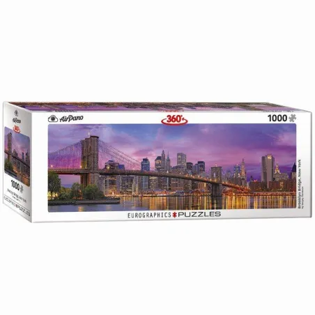 PUZZLE PANORAMICZNE MOST BROOKLYN W NOWYM JORKU 1000 ELEMENTÓW 10+ - Eurographics Puzzle