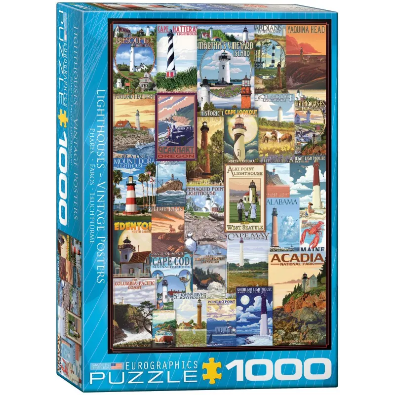 PUZZLE LATARNIE MORSKIE 1000 ELEMENTÓW 10+ - Eurographics Puzzle