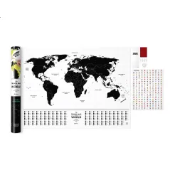 MAPA ZDRAPKA TRAVEL MAP GLOW WORLD - 1dea.me
