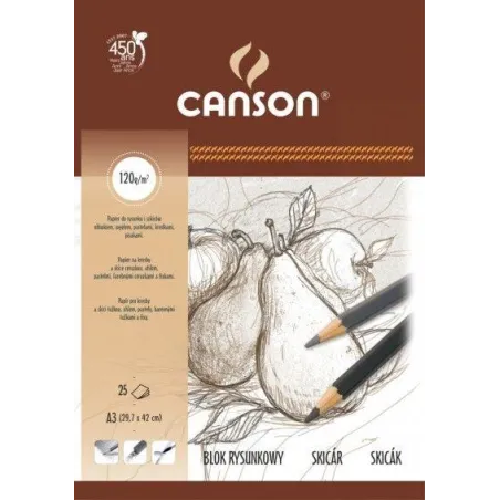 BLOK RYSUNKOWY 25 KARTEK CANSON A3 - Canson