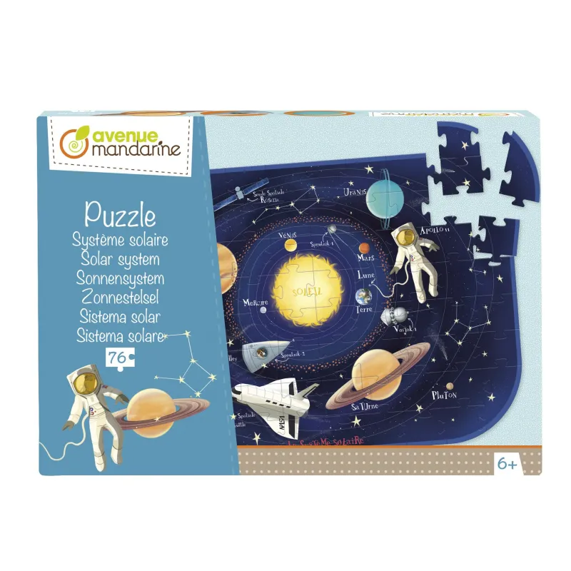 PUZZLE SOLAR SYSTEM 76 ELEMENTÓW 6+ - AVENUE MANDARINE