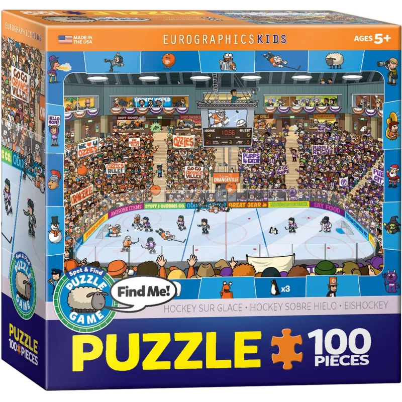 PUZZLE HOCKEY 100 ELEMENTÓW SPOT&FIND 5+ - Eurographics Puzzle