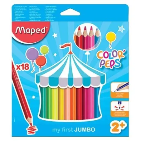 Kredki Trójkątne Jumbo Color' Peps 18 Kolorów