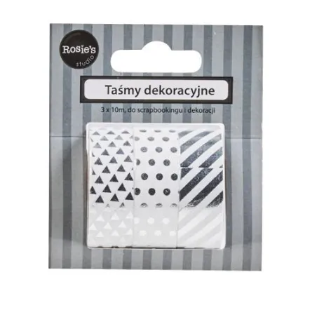 TAŚMA DEKORACYJNA PAPIEROWA DO SCRAPBOOKINGU 3 SZT. - Panon