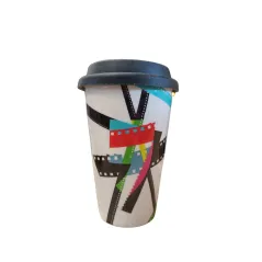 KUBEK CERAMICZNY TERMICZNY Z POKRYWKĄ 250 ML - Panon
