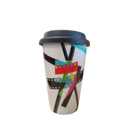 KUBEK CERAMICZNY TERMICZNY Z POKRYWKĄ 250 ML - Panon