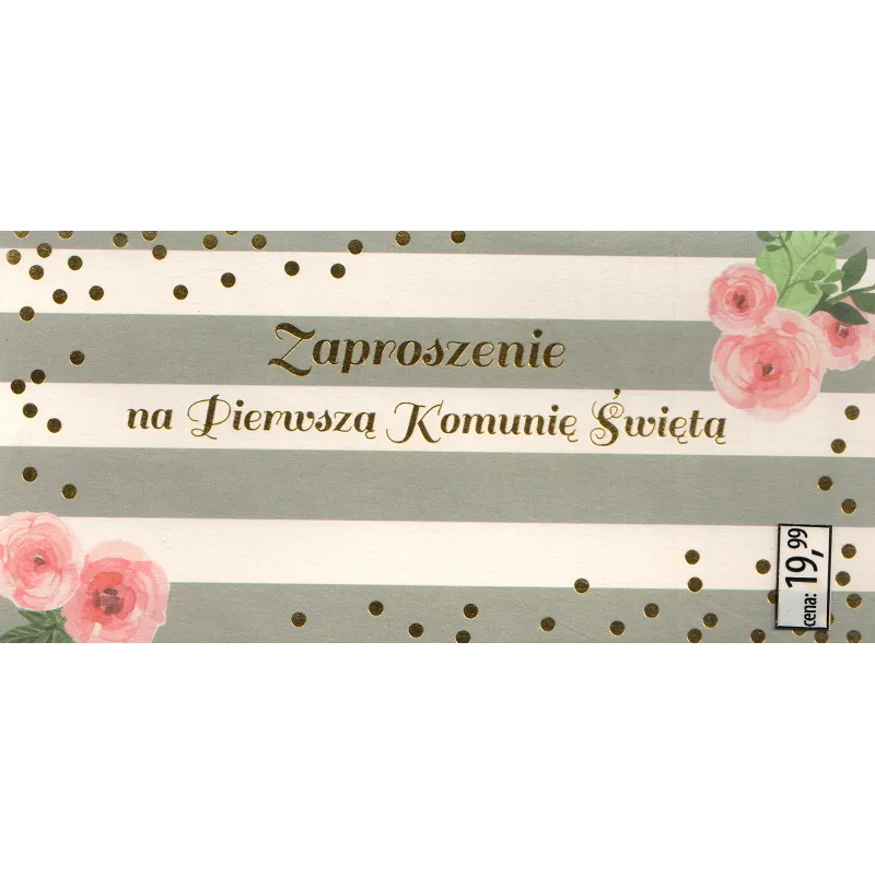 ZAPROSZENIE NA PIERWSZĄ KOMUNIĘ ŚWIĘTĄ 5SZT. + KOPERTY - Panon