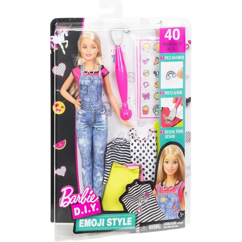 LALKA BARBIE D.I.Y. ZRÓB TO SAMA MODNE NAKLEJKI 5+