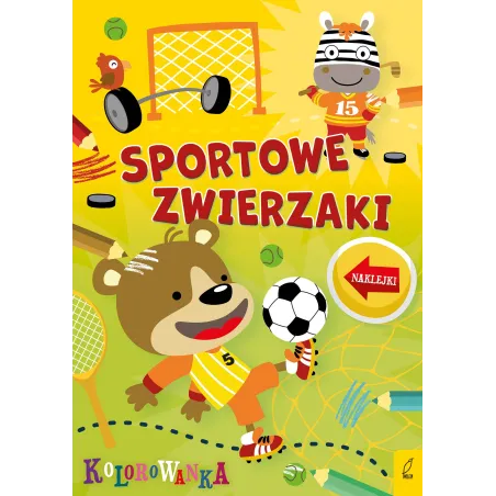 SPORTOWE ZWIERZAKI. KOLOROWANKA Z NAKLEJKAMI - Wilga