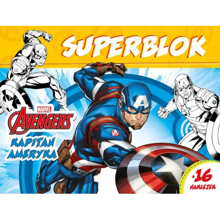 Marvel Avengers Kapitan Ameryka. Superblok Z Naklejkami