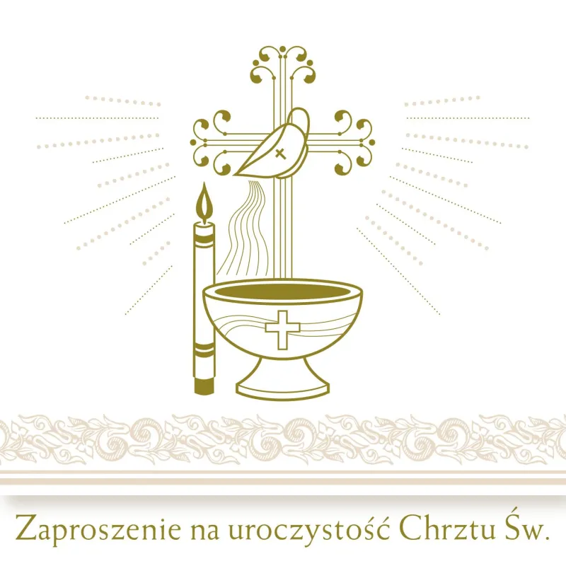 ZAPROSZENIE CHRZEST POL MAK ZKW CHR 40976 - Pol-Mak