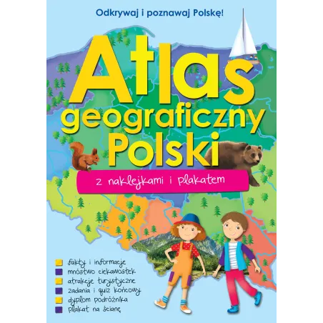 Atlas Geograficzny Polski Z Naklejkami I Plakatem Atlas Geograficzny Polski Z Naklejkami I Plakatem