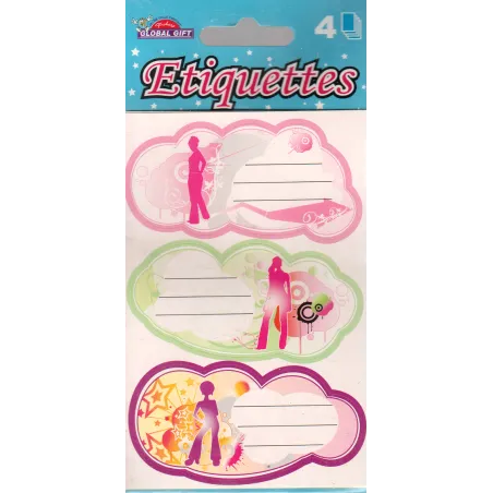 NAKLEJKI NA ZESZYTY DANCE 12 SZT. - GLOBAL GIFT