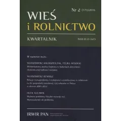 WIEŚ I ROLNICTWO 2/2016 - Scholar