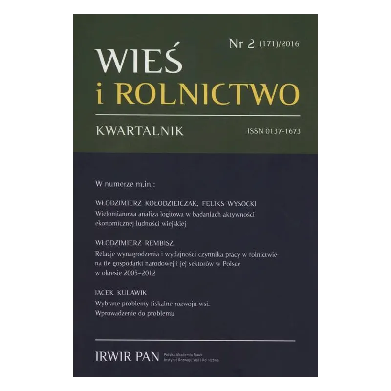 WIEŚ I ROLNICTWO 2/2016 - Scholar