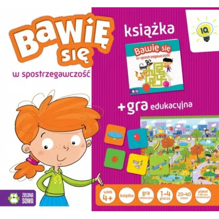 BAWIĘ SIĘ W SPOSTRZEGAWCZOŚĆ KSIĄŻKA + GRA EDUKACYJNA 4+ - Zielona Sowa