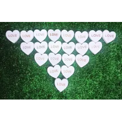 LOVE SERDUSZKA DEKORACYJNE DREWNIANE 30 SZT. - Dekor Pap