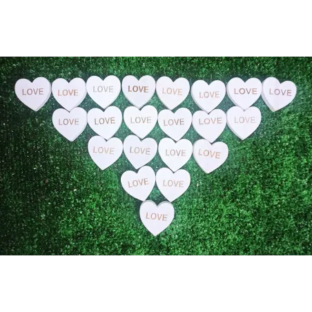 LOVE SERDUSZKA DEKORACYJNE DREWNIANE 30 SZT. - Dekor Pap