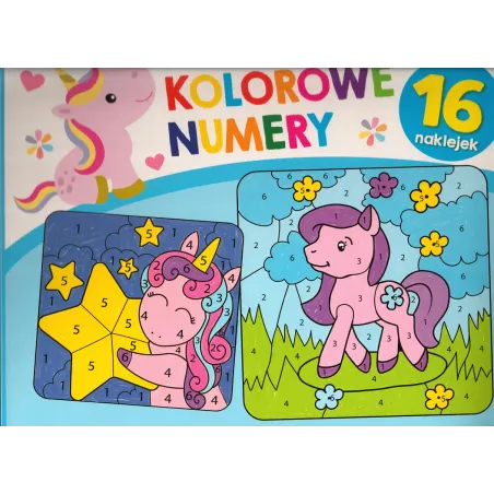 KOLOROWE NUMERY. KOLOROWANKA Z NAKLEJKAMI