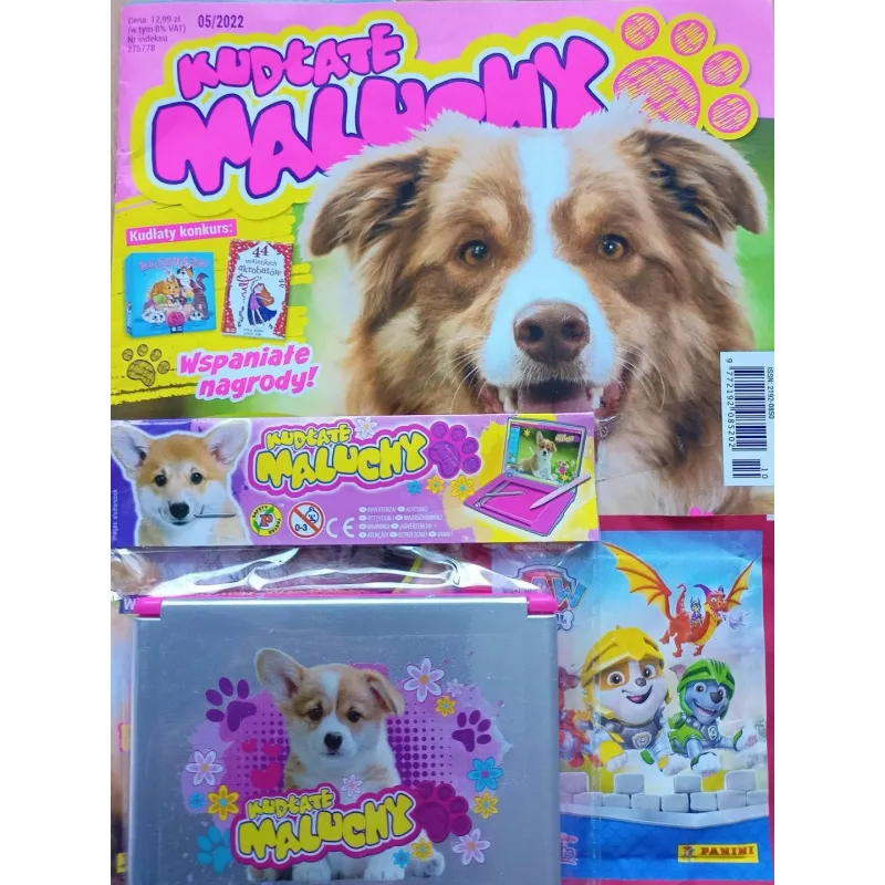 KUDŁATE MALUCHY 05/2022 + MAGICZNY SZKICOWNIK + SASZETKA Z NAKLEJKAMI PSI PATROL