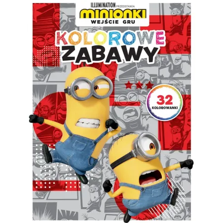 MINIONKI. WEJŚCIE GURU. KOLOROWE ZABAWY Z NAKLEJKAMI - Olesiejuk