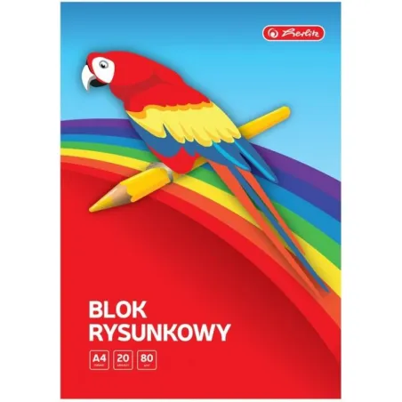 BLOK RYSUNKOWY 20 KARTEK BIAŁY A4 - Herlitz