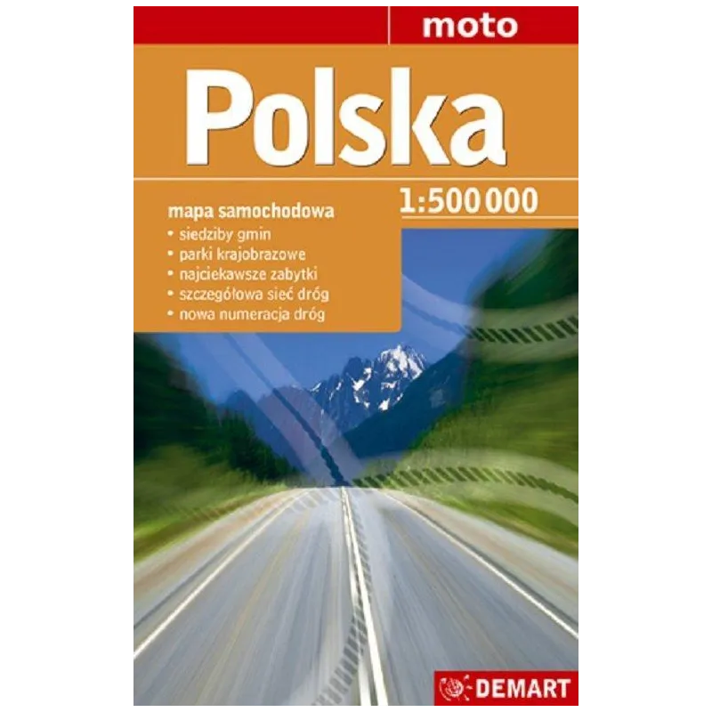POLSKA MAPA SAMOCHODOWA 1 : 500 000