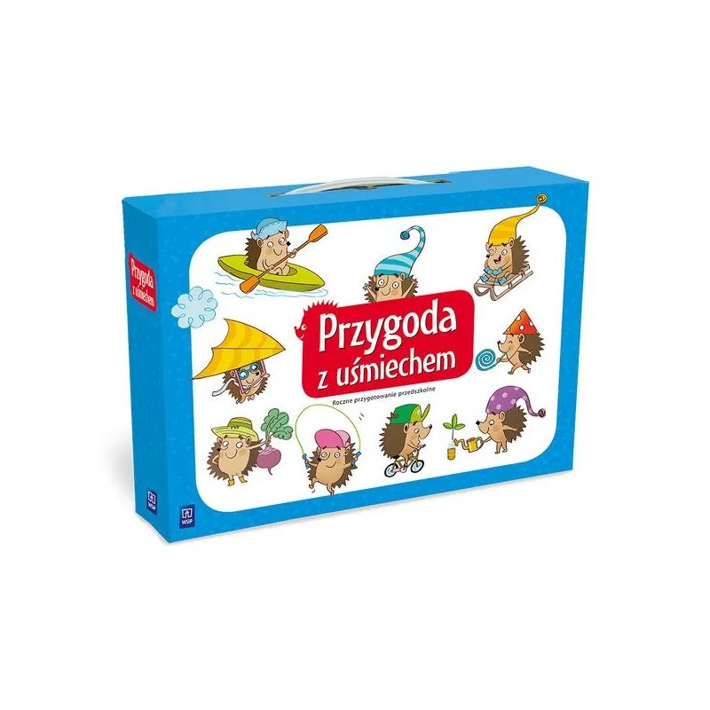 PRZYGODA Z UŚMIECHEM PAKIET 10 KSIĄŻEK AKTYWIZUJĄCYCH DLA PRZEDSZKOLAKA + FILCOWY JEŻ GUTEK 5+ - WSiP