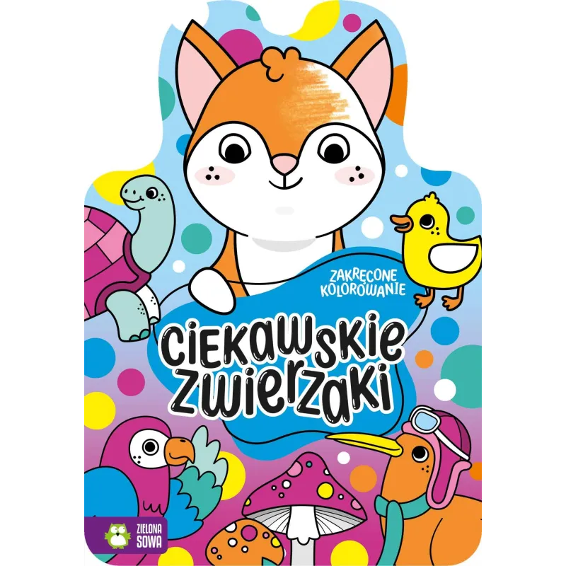 CIEKAWSKIE ZWIERZAKI ZAKRĘCONE KOLOROWANIE - Zielona Sowa