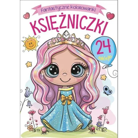 KSIĘŻNICZKI. FANTASTYCZNE KOLOROWANKI Z NAKLEJKAMI - Olesiejuk