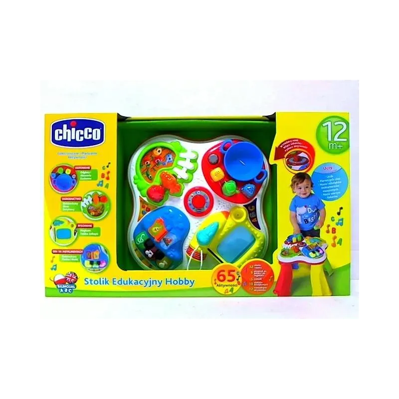 INTERAKTYWNY STOLIK EDUKACYJNY HOBBY POLSKO - ANGIELSKI CHICCO 12M+