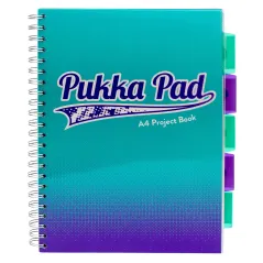 KOŁOZESZYT A4 PUKKA PAD 200 STRON FUSION PROJECT BOOK TURKUSOWY - Pukka Pads