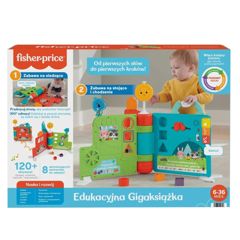EDUKACYJNA GIGAKSIĄŻKA UCZ SIĘ I ŚMIEJ FISHER-PRICE 6-36M - Mattel