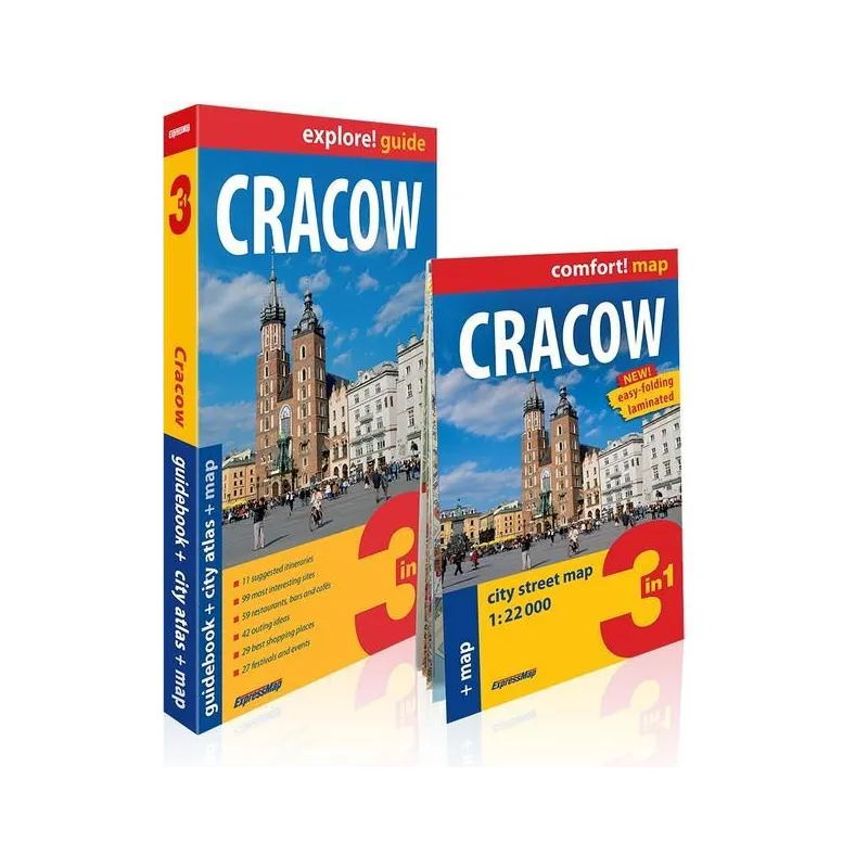 Kraków przewodnik  atlas  mapa wersja angielska