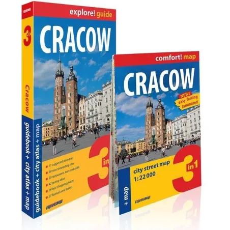 Kraków przewodnik  atlas  mapa wersja angielska