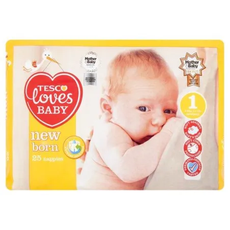 PIELUCHY JEDNORAZOWE ROZMIAR 1 NEW BORN 2-5KG 25 SZT.