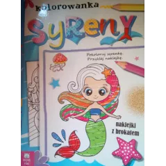 SYRENY. KOLOROWANKA Z BROKATOWYMI NAKLEJKAMI