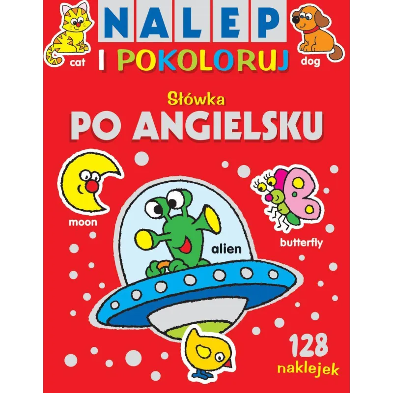 SŁÓWKA PO ANGIELSKU. NALEP I POKOLORUJ