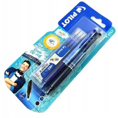 DŁUGOPIS ŚCIERALNY 2SZT. FRIXION CLICKER O,5 GRANATOWE + 3 WKŁADY