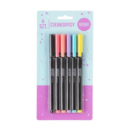 Cienkopisy 6 Kolorów Paperdot Cienkopisy 6 Kolorów Paperdot